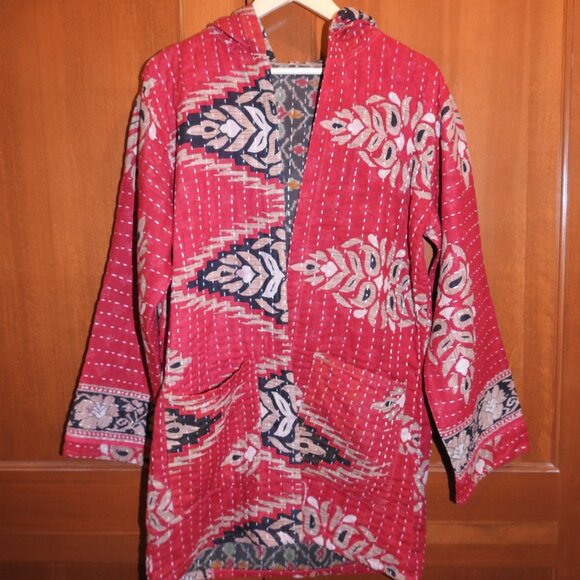✨ One-of-a-Kind Kantha Quilted Jacket ✨ - Picture 1 of 6